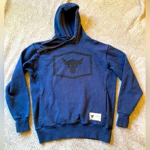 Under Armour Project Rock Hoodie Navy Long Sleeve Gym Training Men’s Small